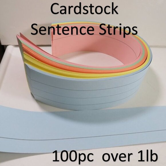 Vintage Sentence Strips (thick cardstock quality) 100 double sided strips - Picture 1 of 5